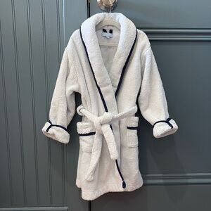 Hill House Home “The Tiny Hotel Robe” White/Navy, 2T/3T